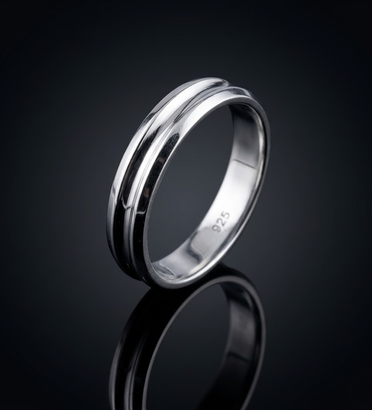 925 Silver Stunning Fancy Band
