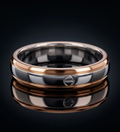 925 Sterling Silver & Rose Gold Two-Tone Band Ring