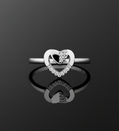 Heart in Heart 925 AD Ring