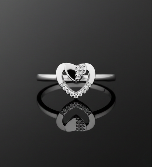Heart in Heart 925 AD Ring
