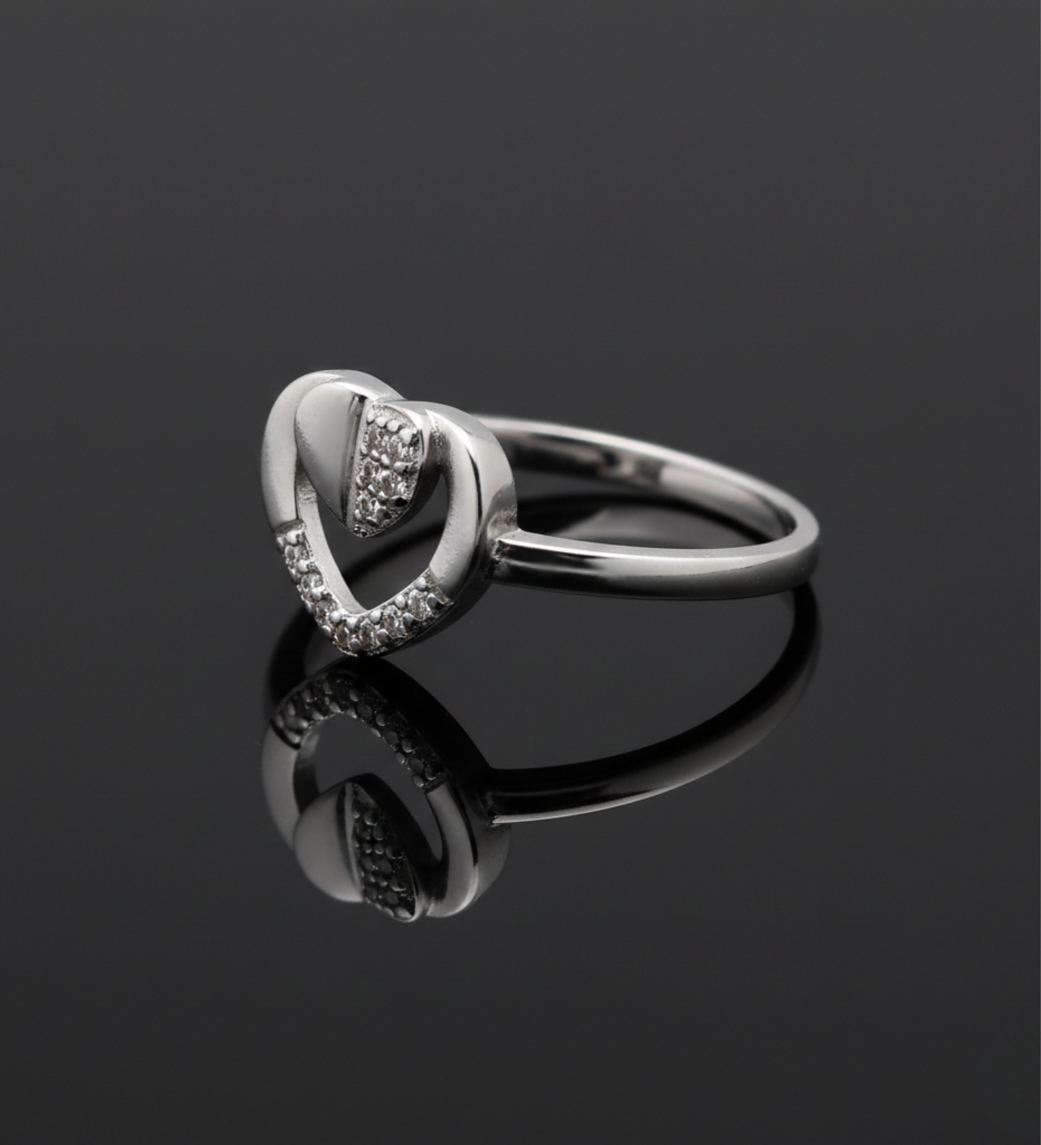Heart in Heart 925 AD Ring