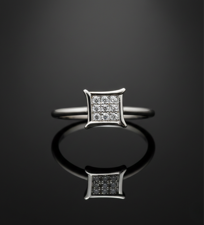 Square Shape AD Ring
