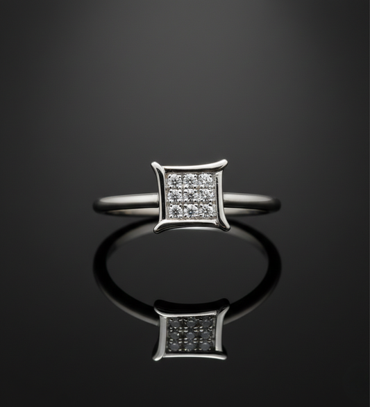 Square Shape AD Ring