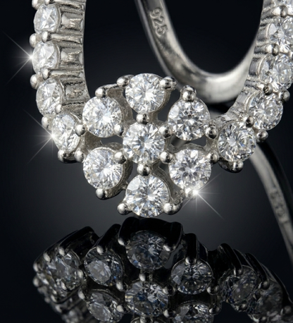 925 Sterling Silver V Shape Open AD Design Ring