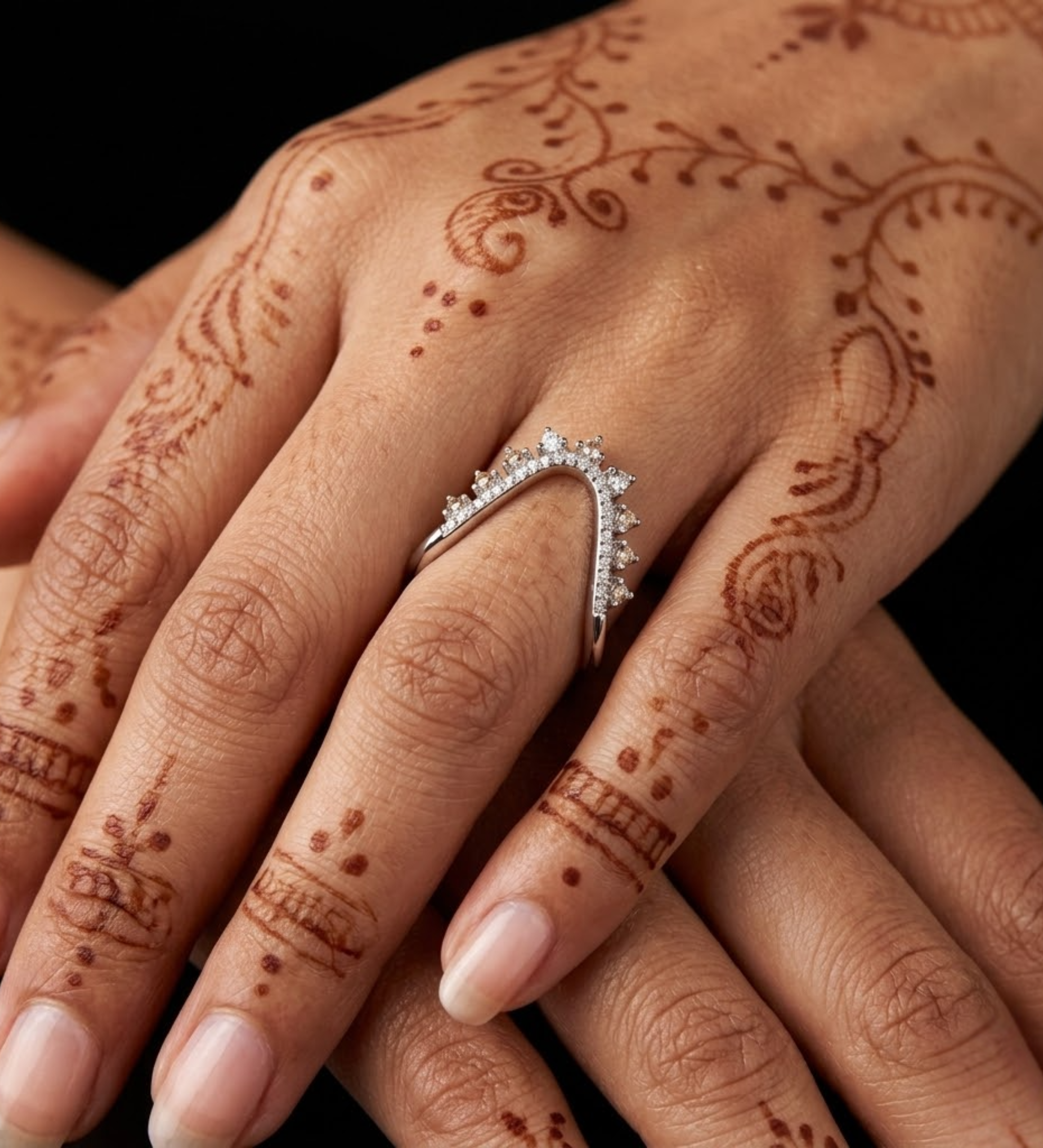 925 Premium Sterling Silver Adjustable V Shape Ring