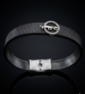 Leopard Circle Mesh Bracelet in 925 Sterling Silver