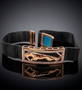 Jaguar Rose Gold AD Mesh 925 Sterling Silver Magnetic lock  Bracelet Magnetic lock