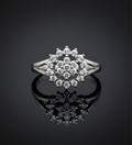Snowflakes AD Cluster Light Weight Ring