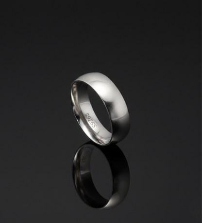 Sterling Silver Simple Band (Unisex Design)