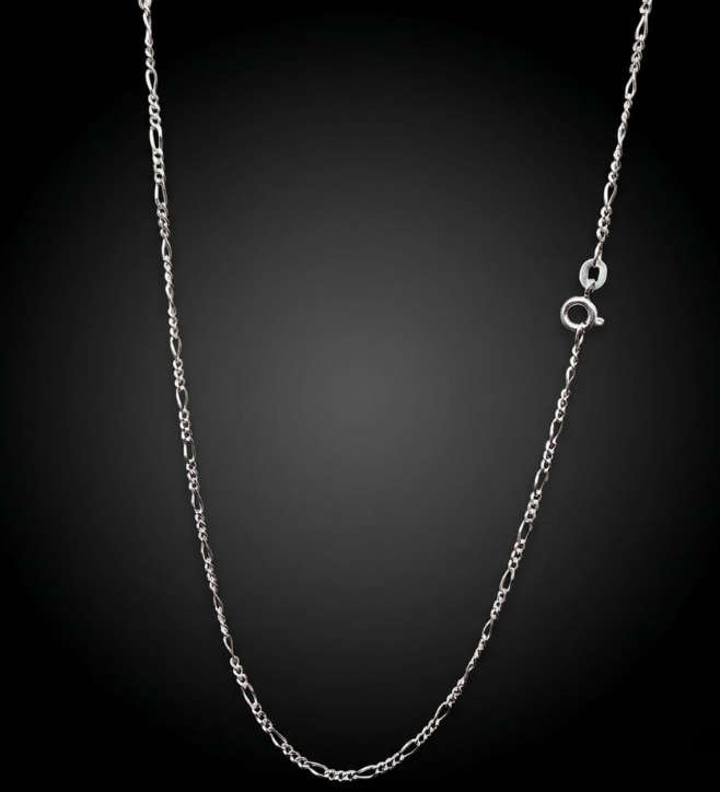 Classic Figaro Chain 925 Sterling Silver Necklace