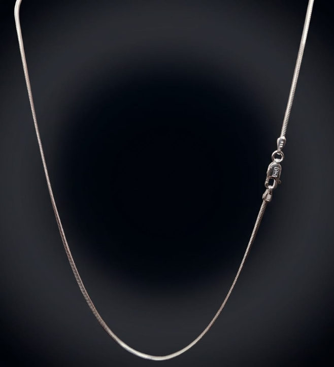 Sleek Snake Chain 925 Sterling Silver Necklace