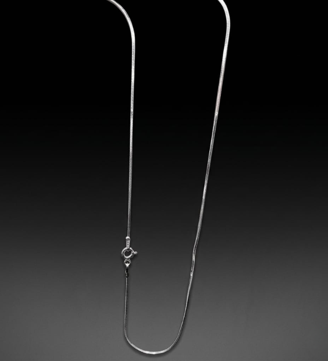 Elegant Flat Snake Chain 925 Sterling Silver Necklace