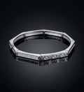 925 Sterling Silver Geometric Link Bracelet