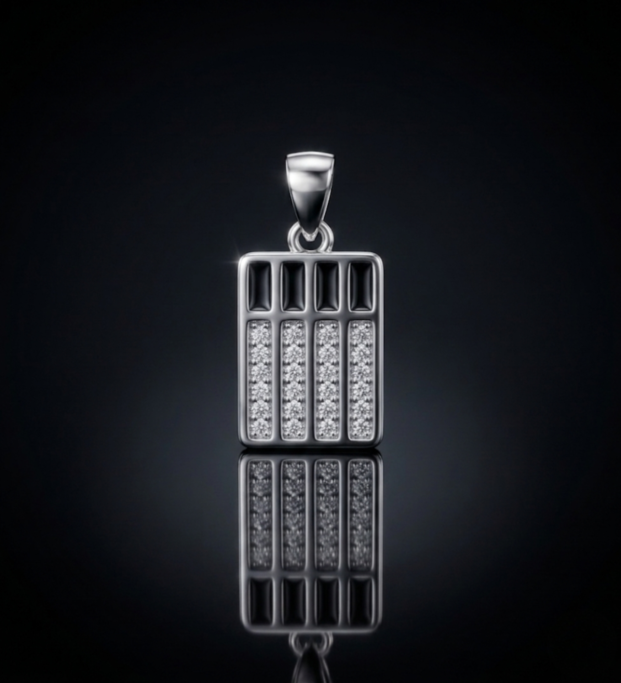 925 Sterling Silver Modern Geometric Pendant