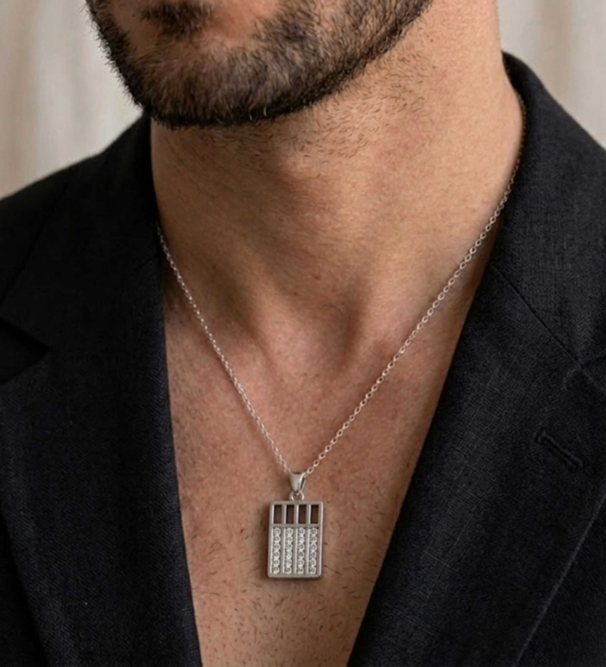 925 Sterling Silver Modern Geometric Pendant