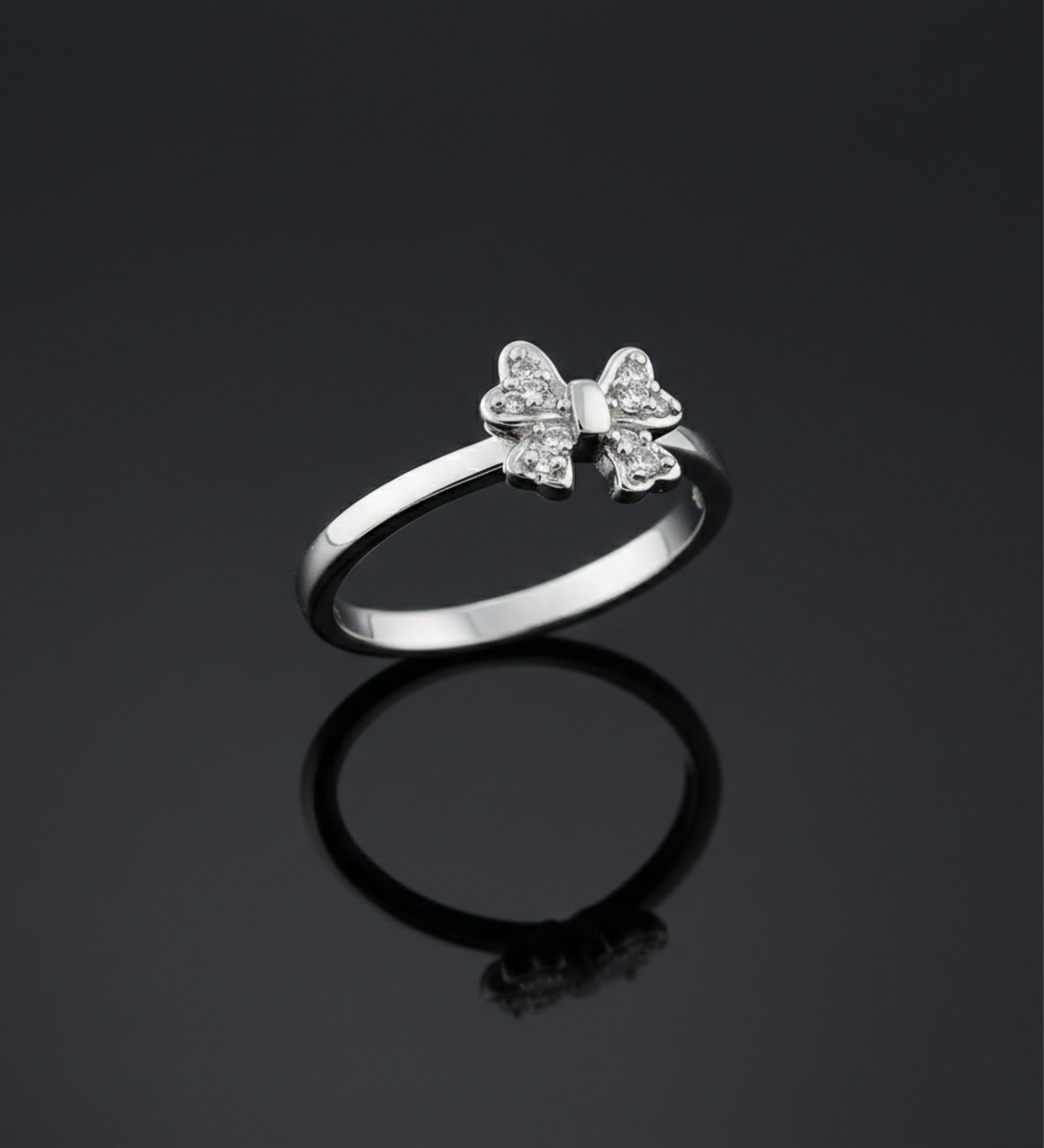 Sterling Silver Bow AD Ring