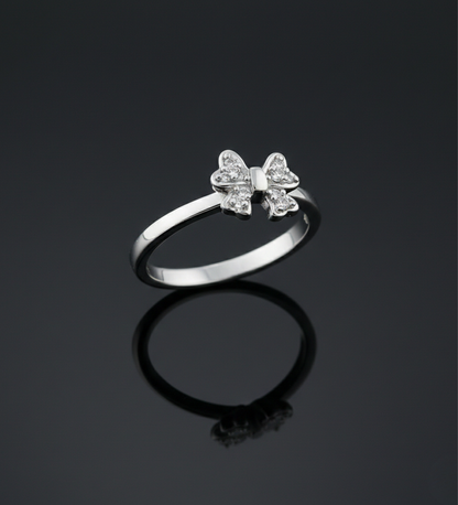 Sterling Silver Bow AD Ring