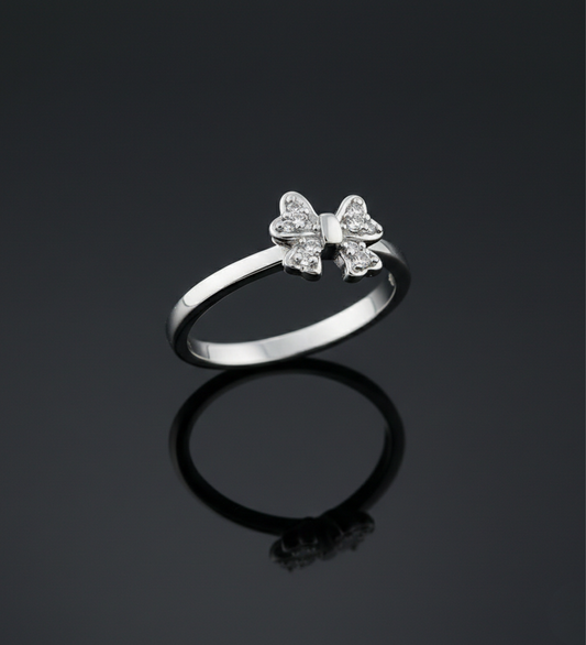 Sterling Silver Bow AD Ring