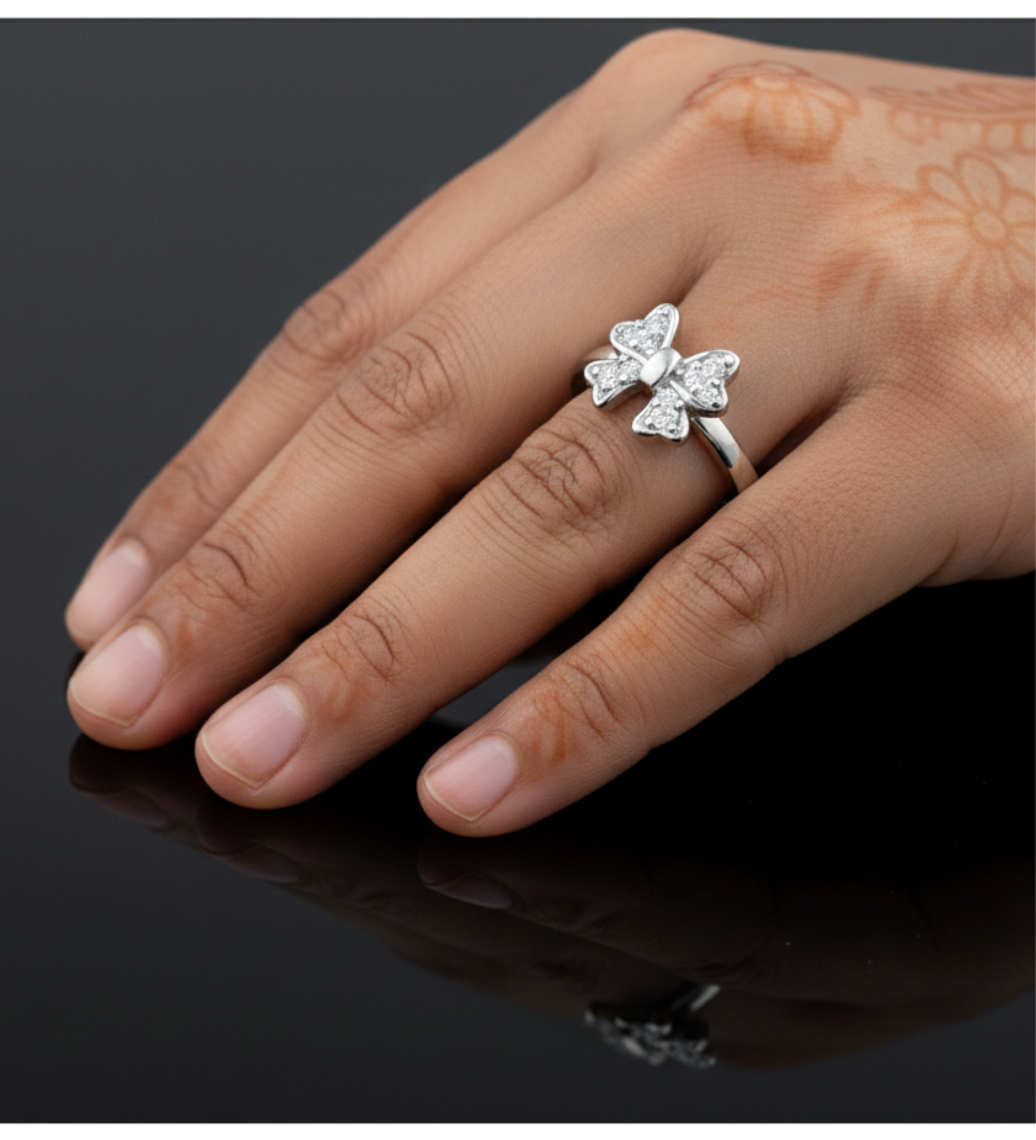 Sterling Silver Bow AD Ring