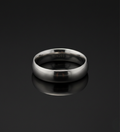 Sterling Silver Simple Band (Unisex Design)