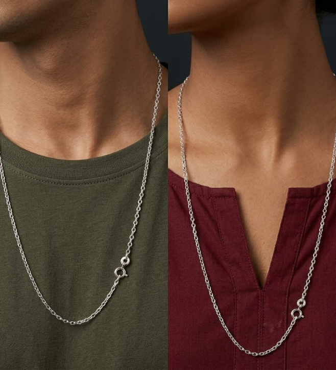 Fine Cable Chain 925 Sterling Silver Necklace