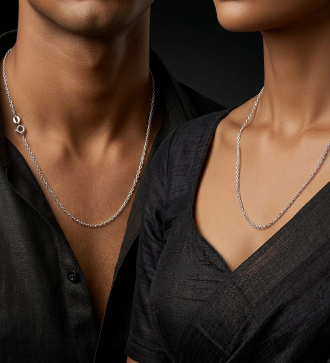 Classic Cable Chain 925 Sterling Silver Necklace