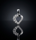 925 Sterling Silver Heart of Wings Pendant