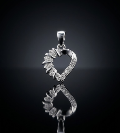 925 Sterling Silver Heart of Wings Pendant