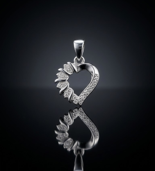 925 Sterling Silver Heart of Wings Pendant