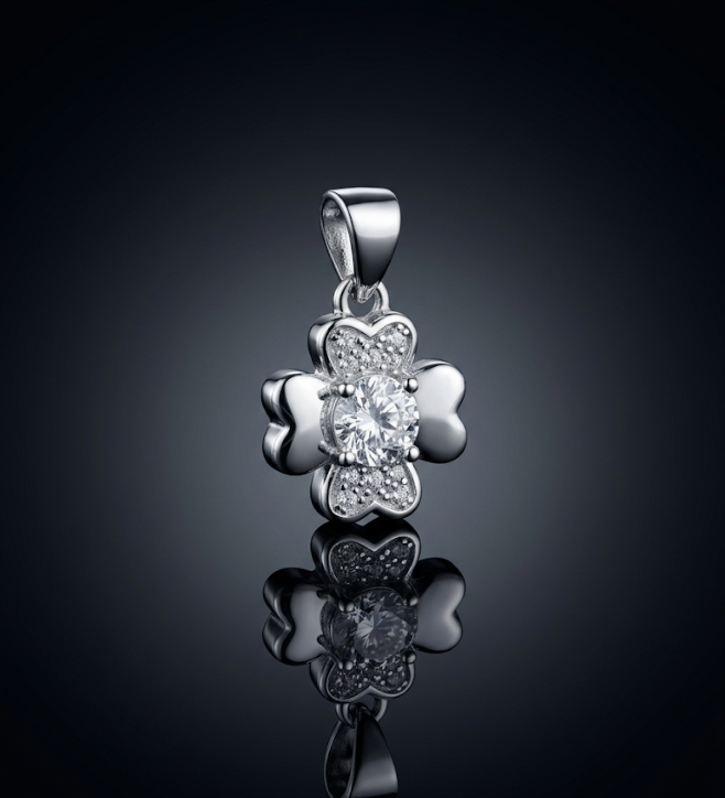 Four-Leaf Clover 925 Sterling Silver Pendant