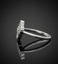 Sterling Silver Clover Shape AD Ring