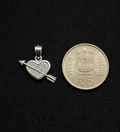 Cupid’s Arrow Heart Pendant in 925 Sterling Silver