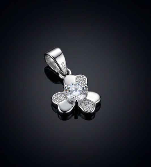 925 Sterling Silver Floral Bloom Pendant