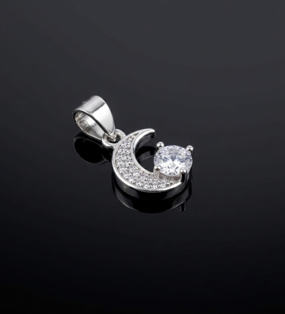 925 Sterling Silver Celestial Moon Pendant