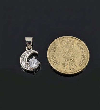 925 Sterling Silver Celestial Moon Pendant