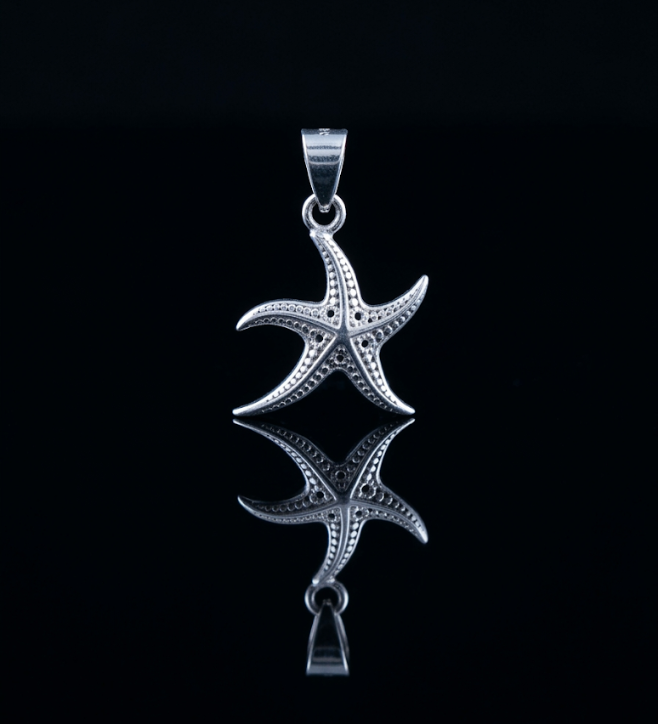 Dancing Starfish 925 Sterling Silver Pendant