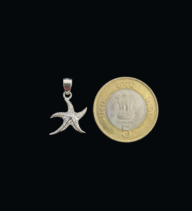 Dancing Starfish 925 Sterling Silver Pendant