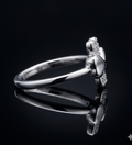 925 Sterling Silver Sparkling Clover Ring