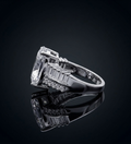 Sterling Silver Heart Shape Centerstone AD Ring