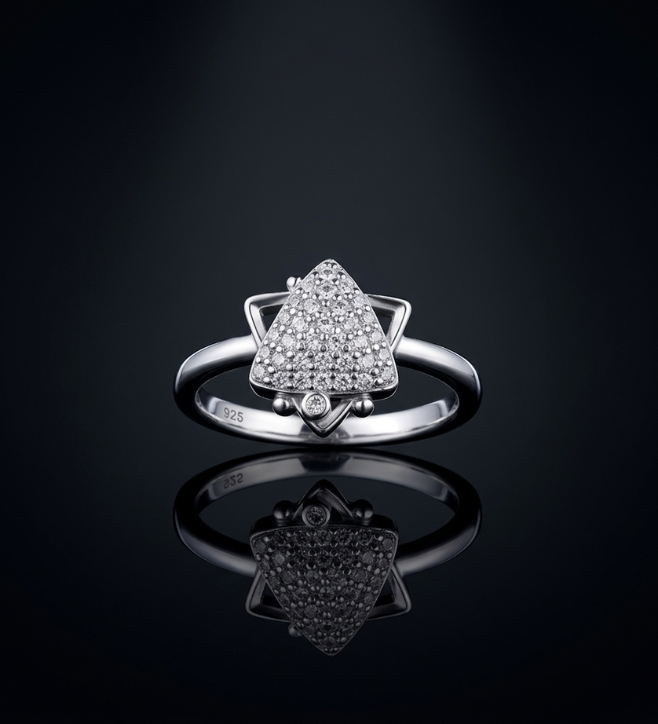 925 Silver Radiant Starburst Ring