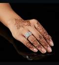 Elegant Lattice Band 925 Sterling Silver CZ Stone Ring