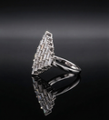 925 Sterling Silver Geometric Cluster Ring