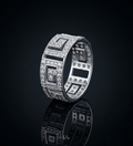 Geometric Greek Key 925 Sterling Silver Ring