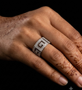 Geometric Greek Key 925 Sterling Silver Ring