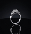 Princess Cut Halo Engagement Ring in 925 Sterling Silver