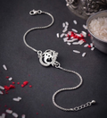 925 Sterling Silver Om Ganesha Rakhi Bracelet