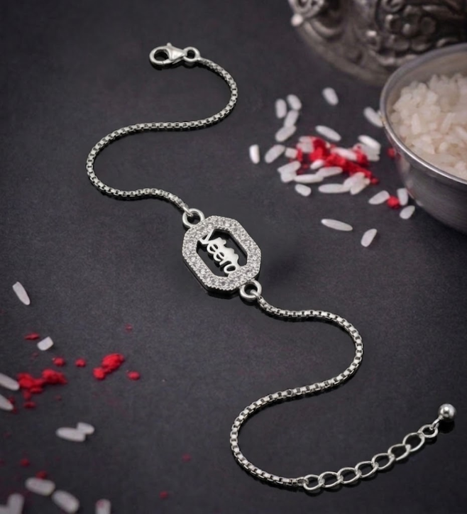 925 Sterling Silver Veera Rakhi Bracelet