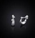 925 Sterling Silver Solitaire Minimalist Huggie Hoop Earrings
